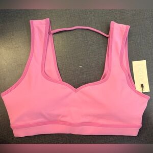 P'tula PURELUXE Sweetheart Sports Bra - Pink with Wide Straps and U-Shaped Back